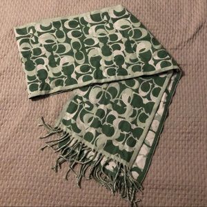 Coach merino wool scarf